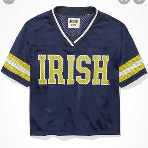 SOLD on Mercari- Tailgate Notre Dame Irish Mesh Cropped Jersey Size Small